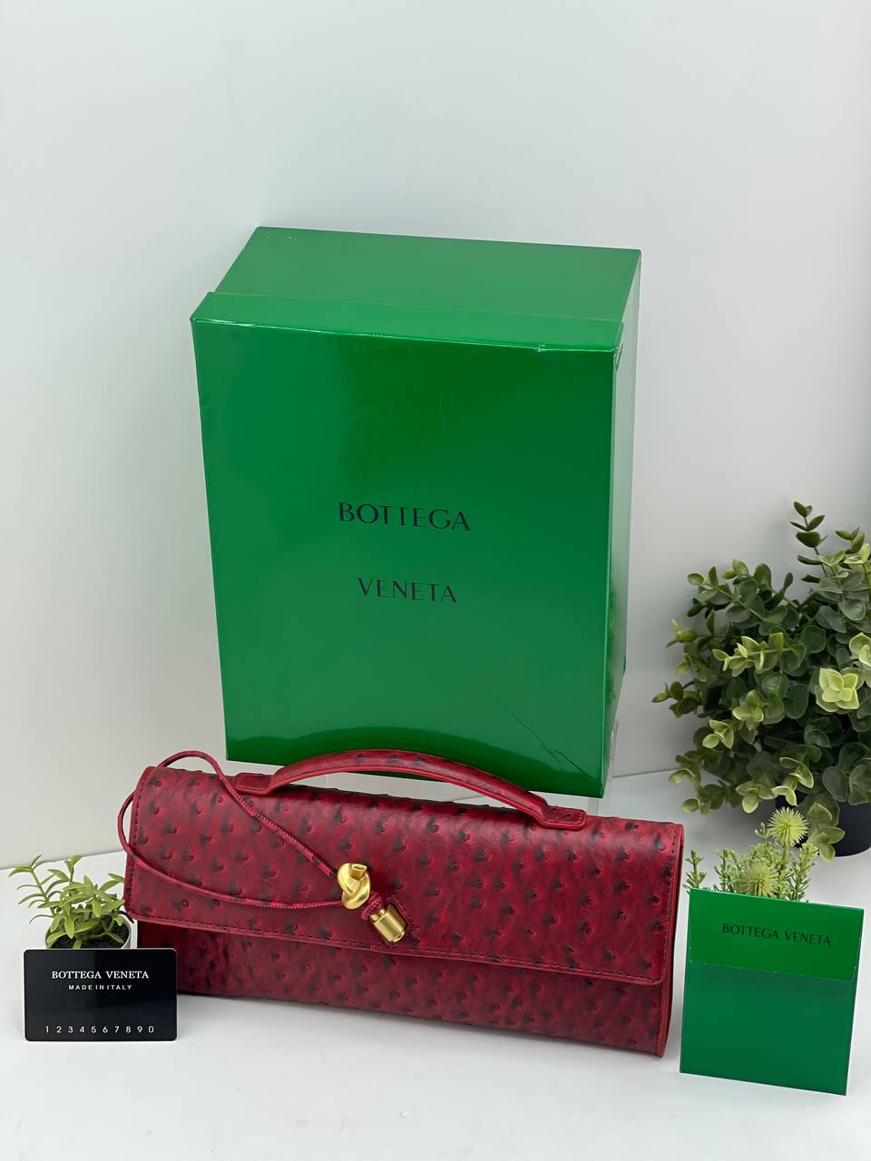 Bottega Veneta Intrecciato Knot Flap Clutch with Top Handle