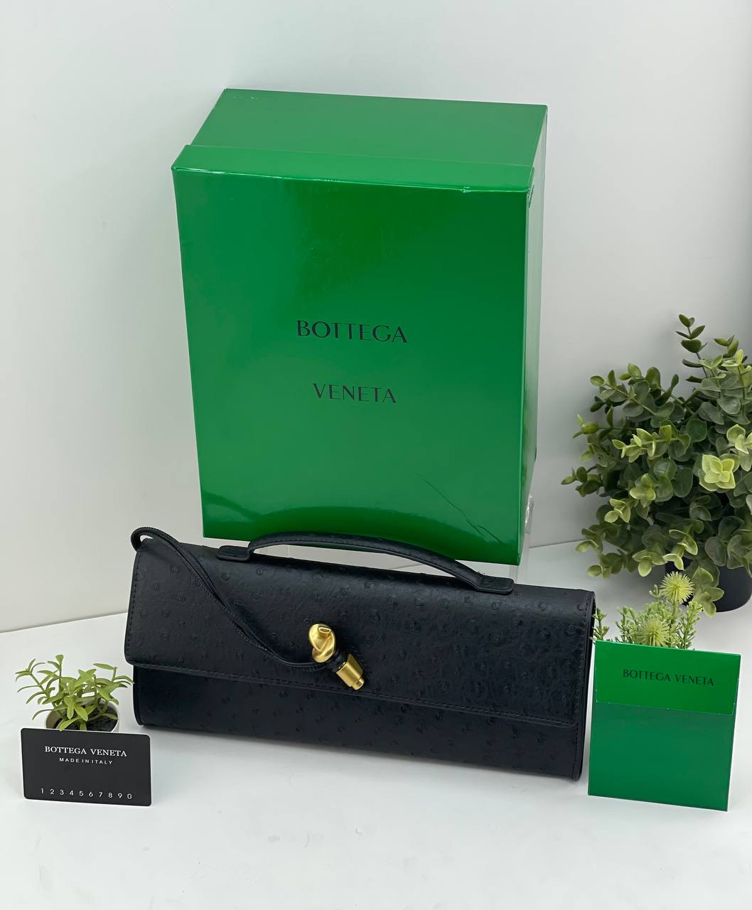 Bottega Veneta Intrecciato Knot Flap Clutch with Top Handle
