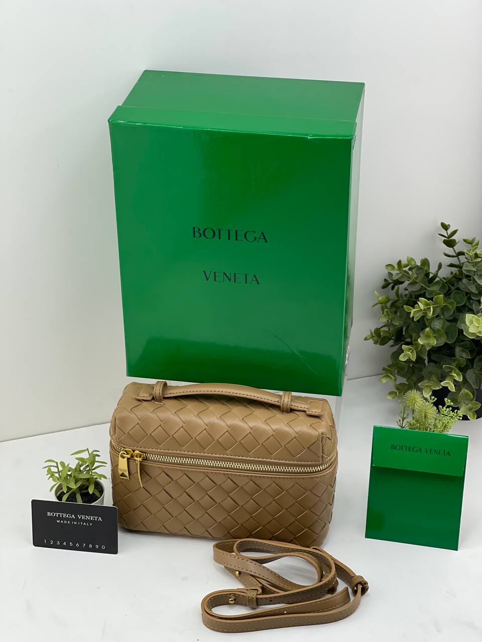 Bottega Veneta Intrecciato Leather Vanity Case Bag