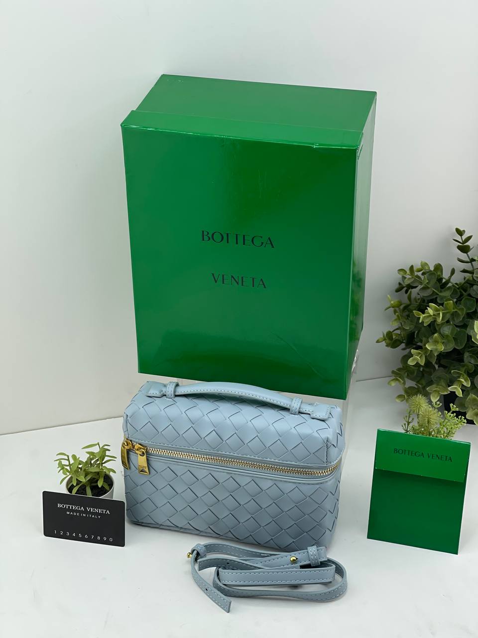 Bottega Veneta Intrecciato Leather Vanity Case Bag