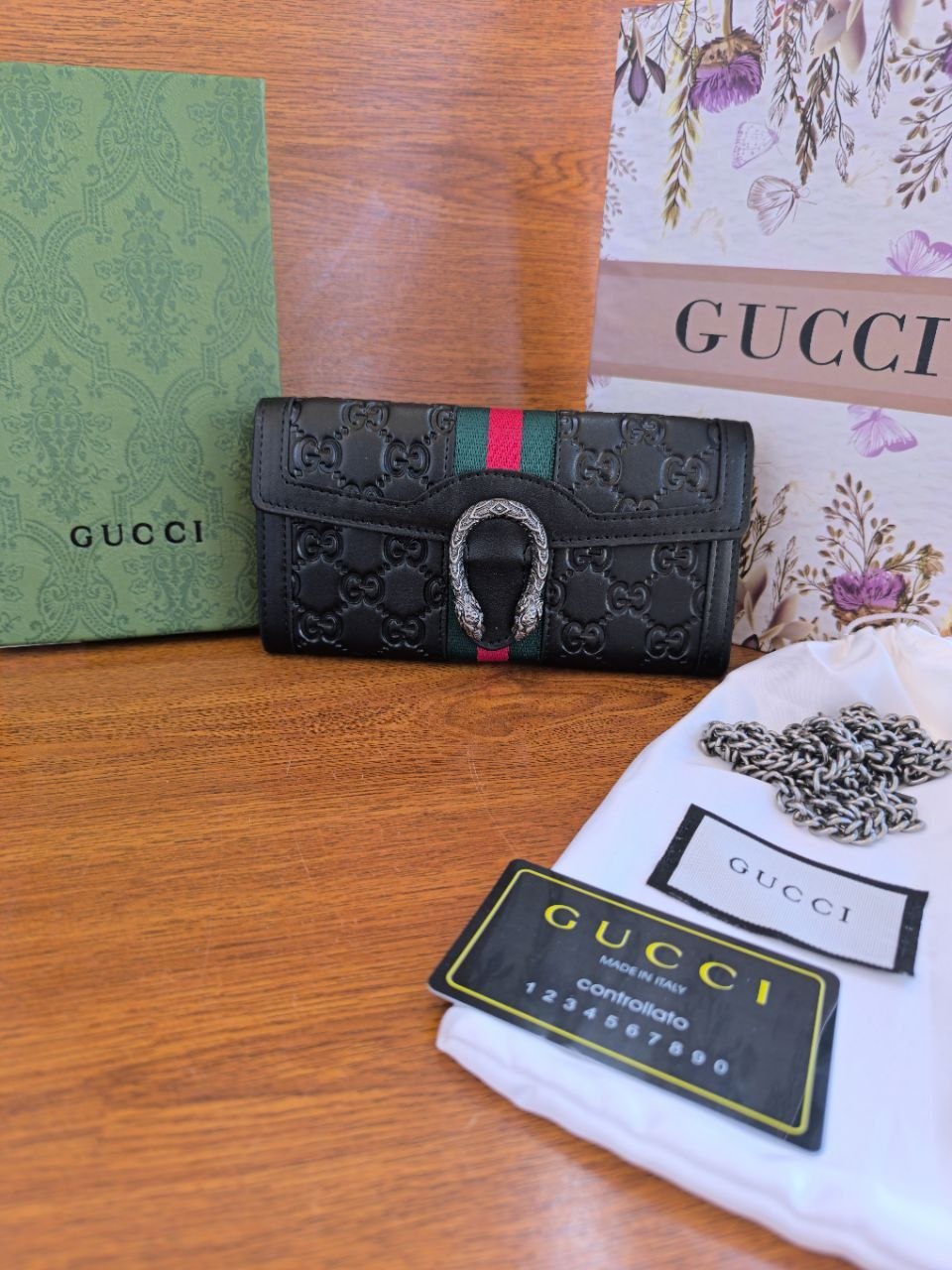 Gucci Dionysus GG Chain Wallet / Wallet on Chain