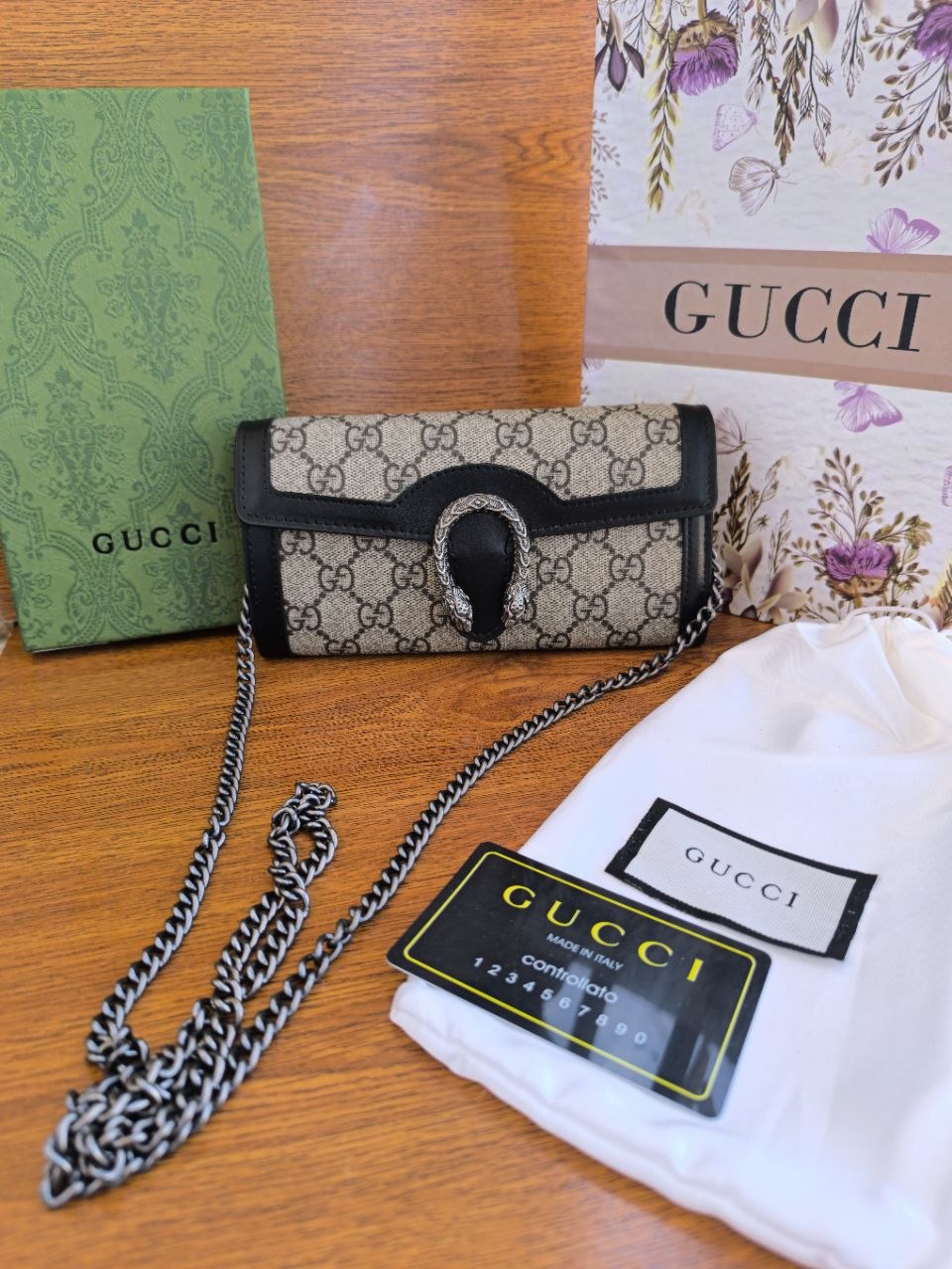 Gucci Dionysus GG Chain Wallet / Wallet on Chain