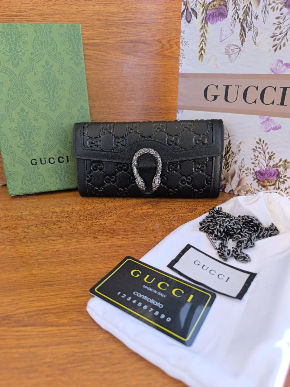 Gucci Dionysus GG Chain Wallet / Wallet on Chain