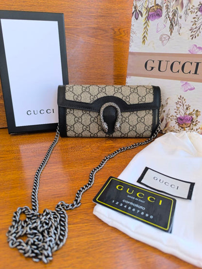 Gucci Dionysus GG Chain Wallet / Wallet on Chain
