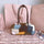 Miu Miu Patchwork Suede Leather Bowling Bag