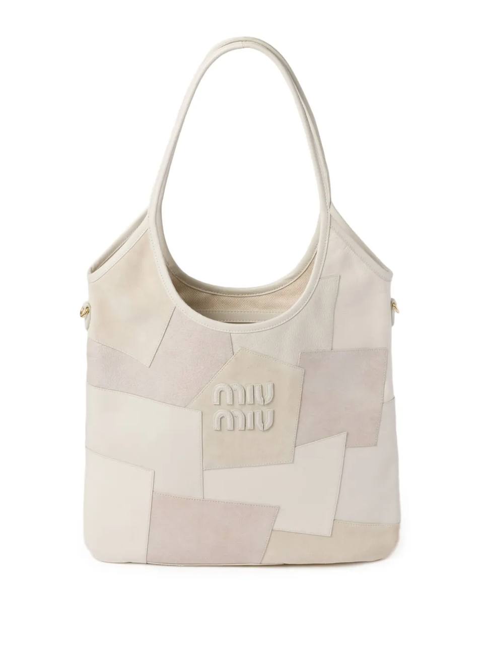 Miu Miu Patchwork Leather & Suede Tote Bag