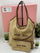 Miu Miu Woven Raffia & Leather Tote Bag Set