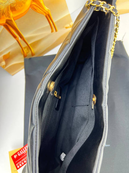 Chanel Quilted Pocket Shopping Tote Bag