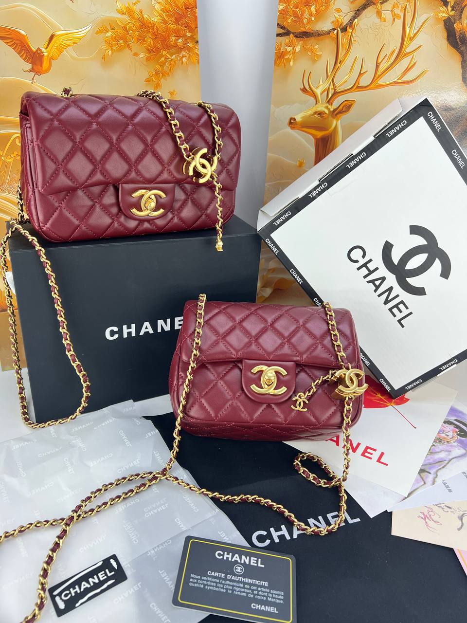 Chanel Classic Quilted Flap Bag with Charms