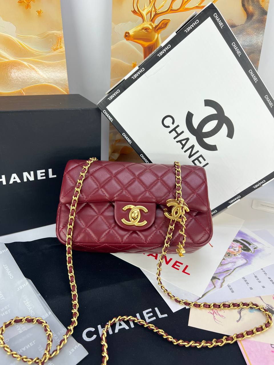 Chanel Classic Quilted Flap Bag with Charms