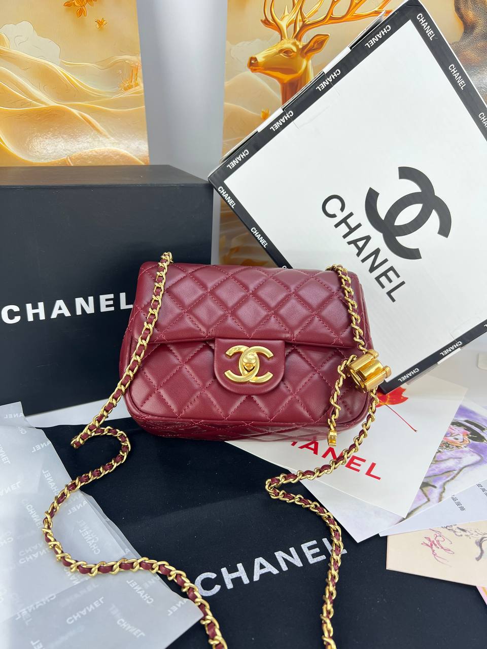 Chanel Classic Quilted Flap Bag with Charms