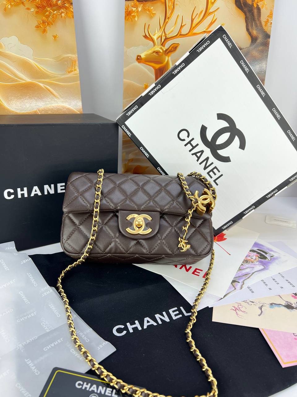 Chanel Classic Quilted Flap Bag with Charms