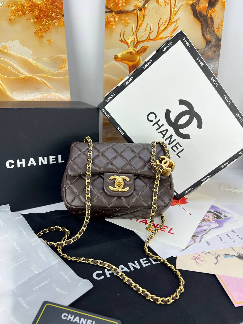 Chanel Classic Quilted Flap Bag with Charms