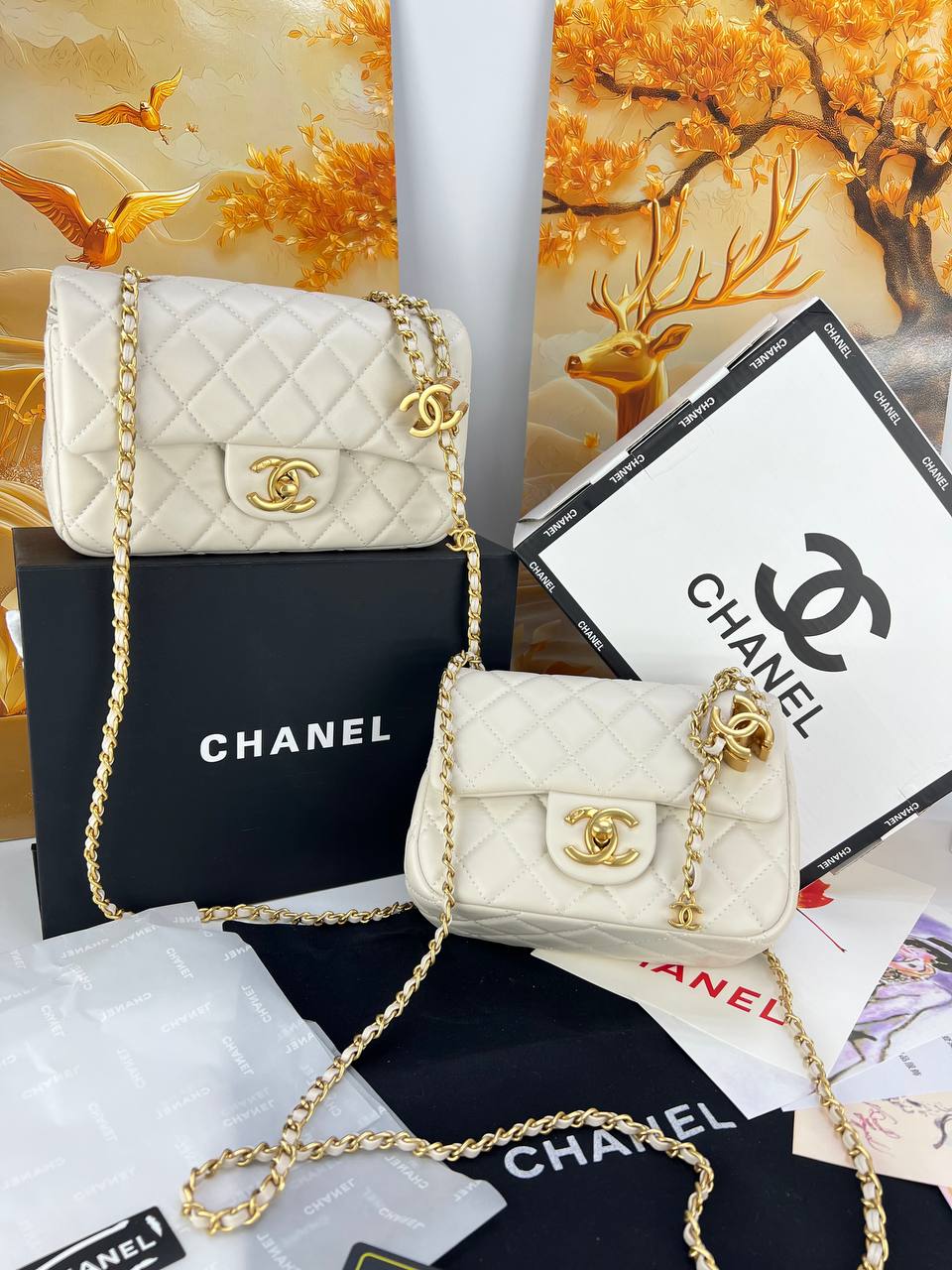 Chanel Classic Quilted Flap Bag with Charms