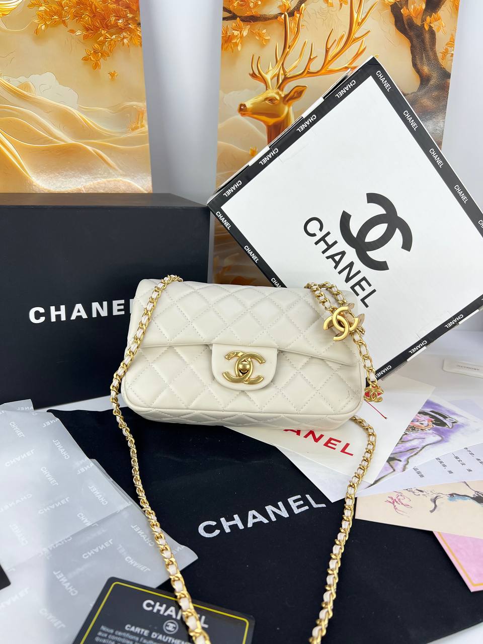 Chanel Classic Quilted Flap Bag with Charms
