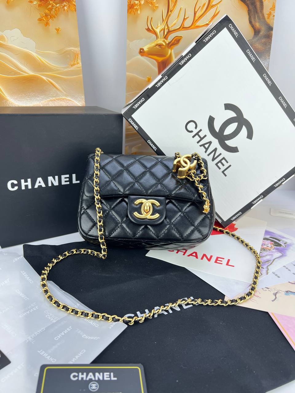 Chanel Classic Quilted Flap Bag with Charms