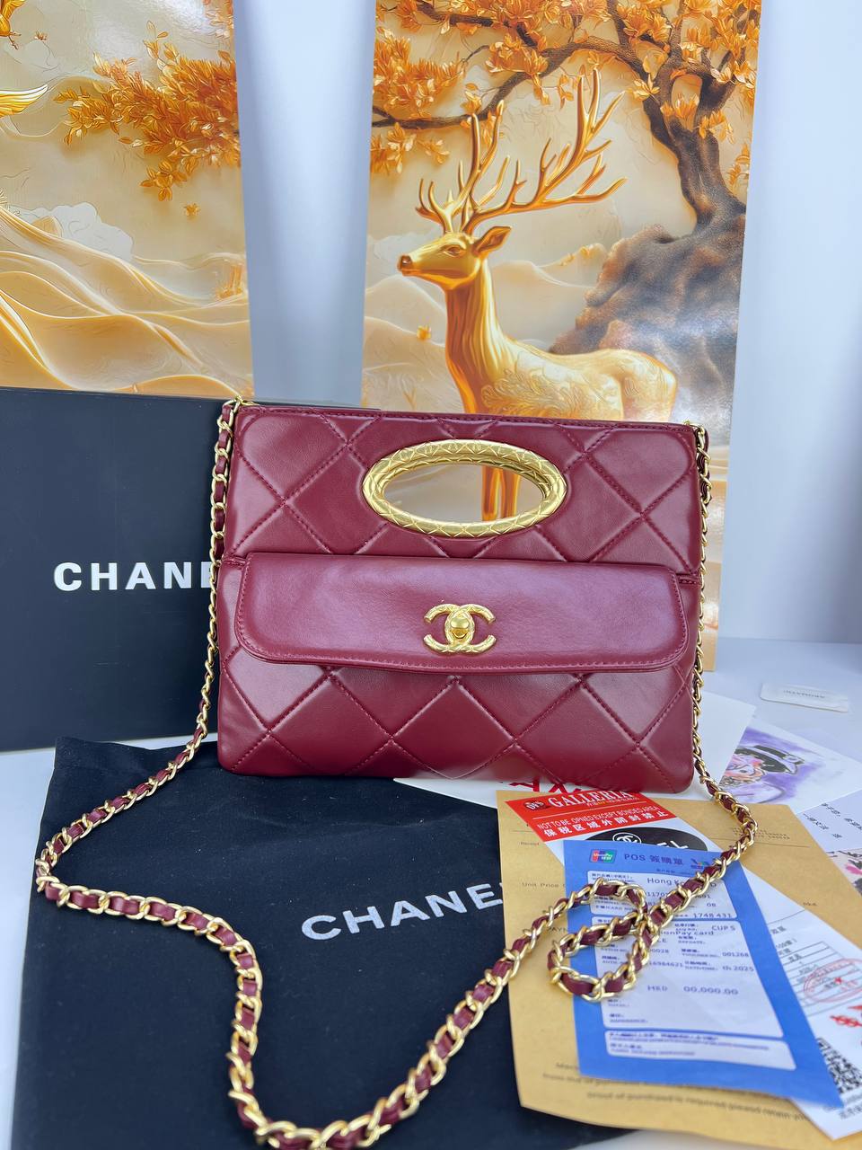 Chanel Quilted 31 Nano Shopping Bag (with Interlocking CC Flap Front Pocket)
