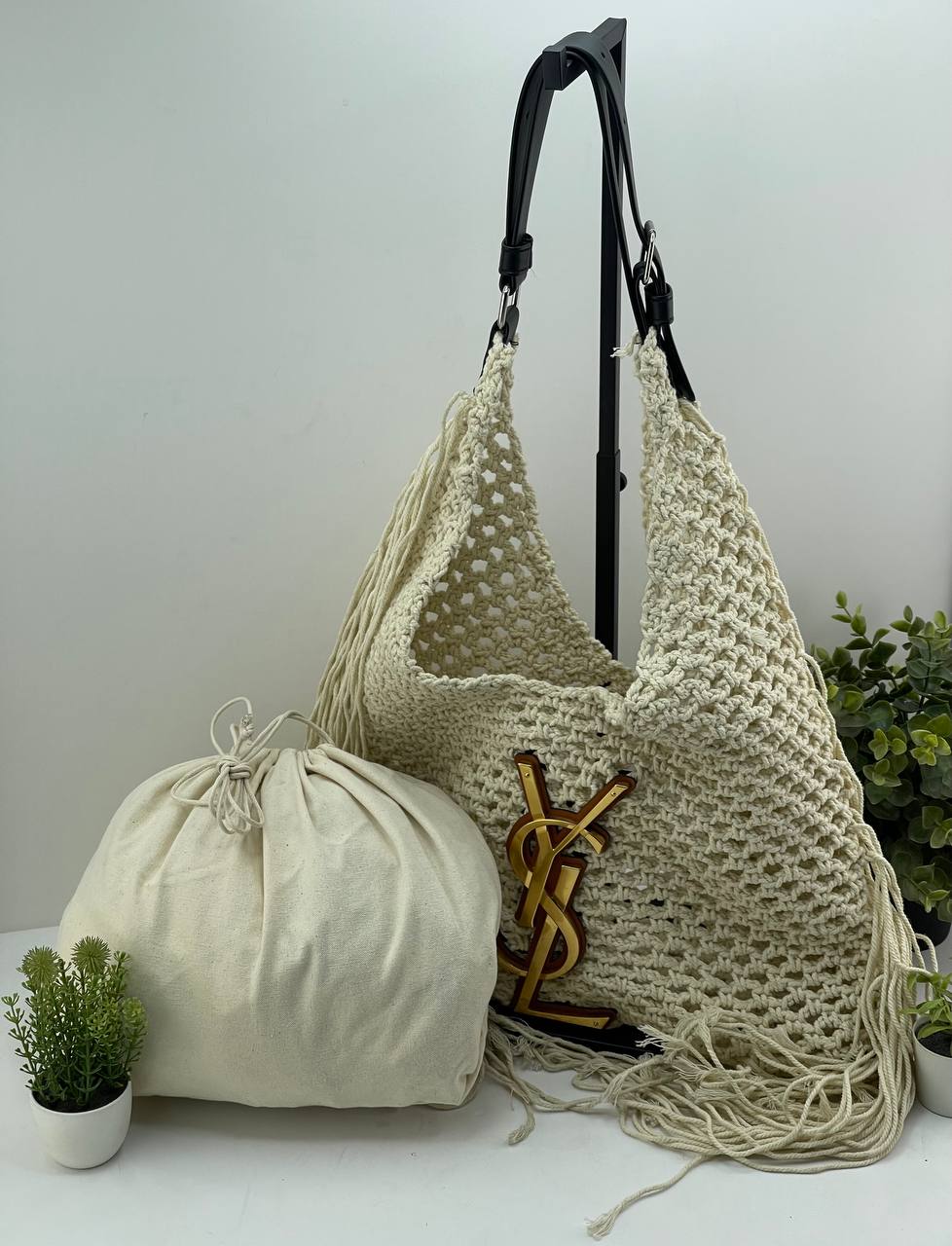 Ysl chic crochet hobo bag