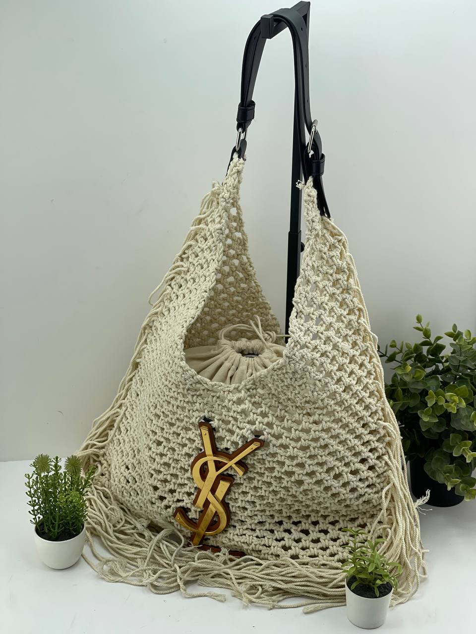 Ysl chic crochet hobo bag