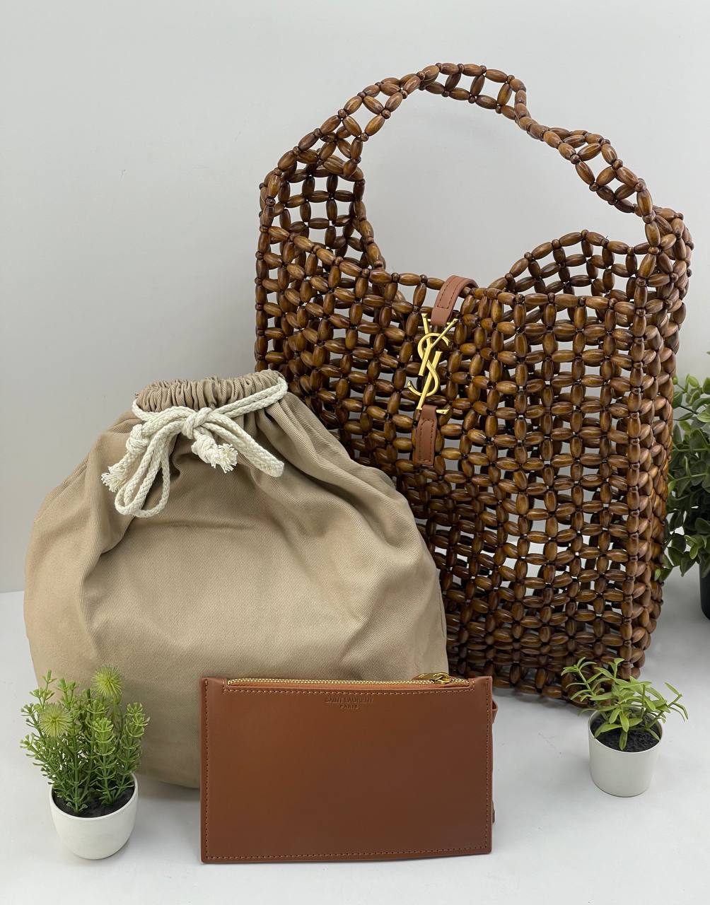 Ysl Luxury Beaded Hobo Bag Set