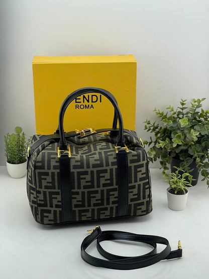 Fendi Boston Monogram Handbag