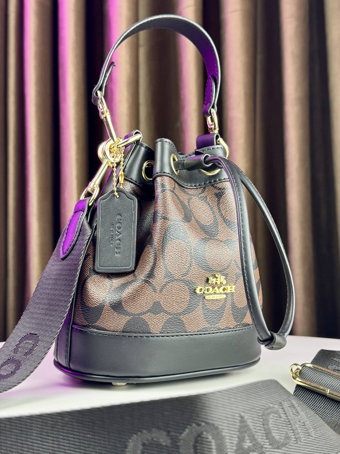 Coach Dempsey Drawstring Bucket Bag 15