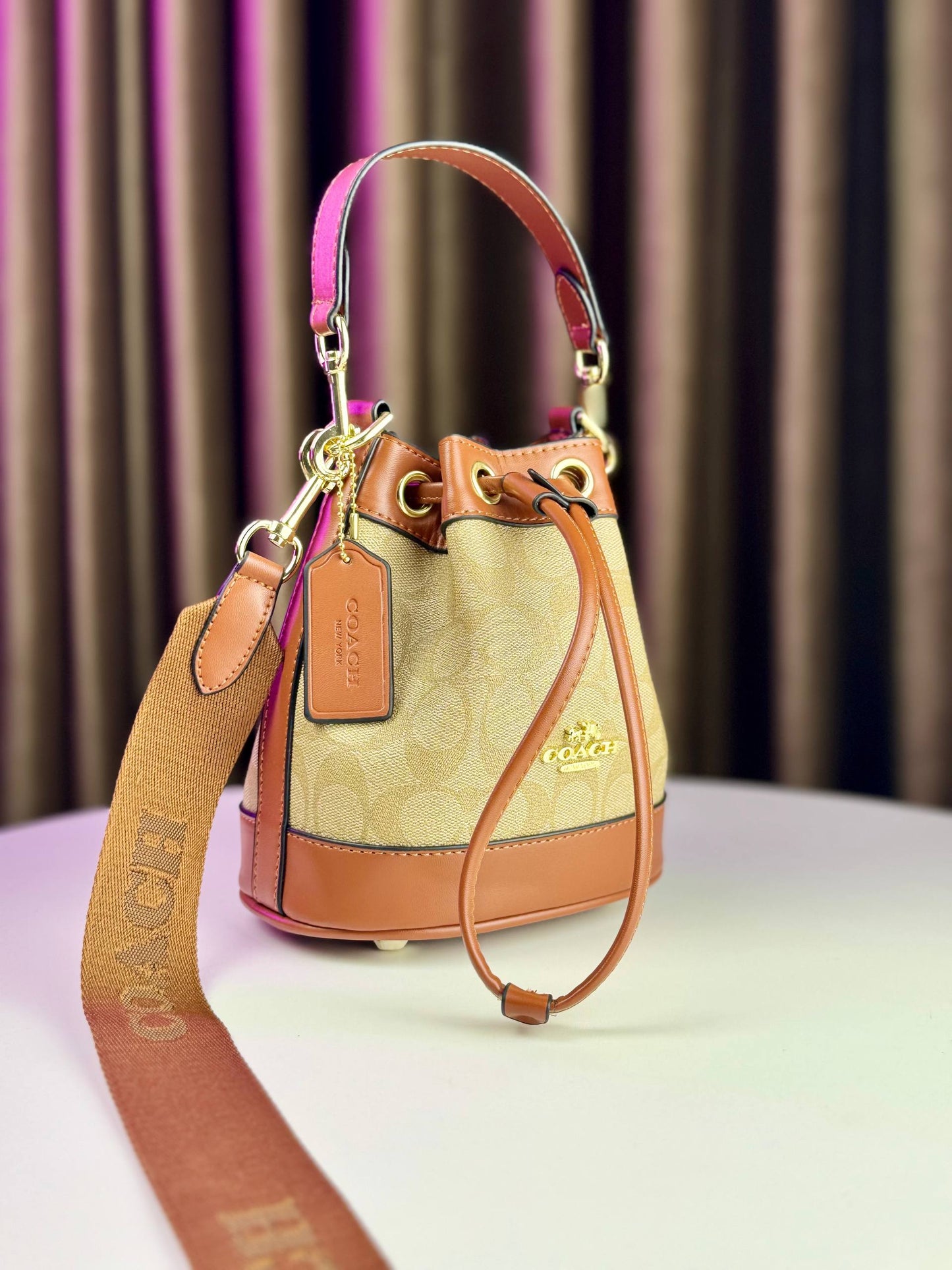 Coach Dempsey Drawstring Bucket Bag 15