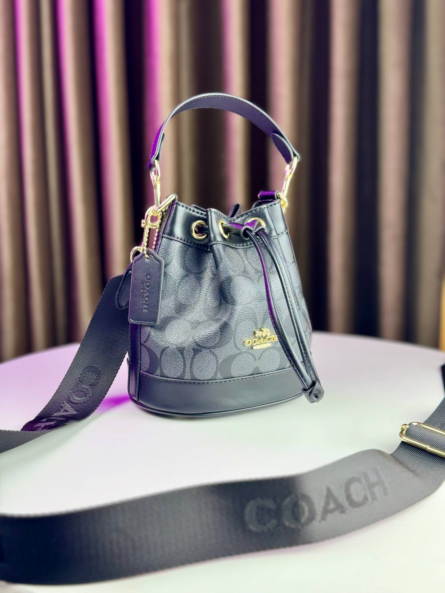 Coach Dempsey Drawstring Bucket Bag 15
