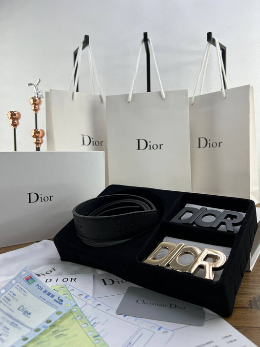 Dior Reversible Belt Gift Set with Interchangeable Buckles