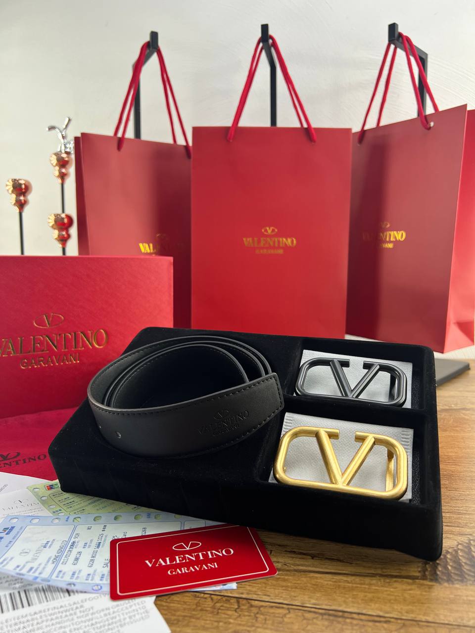 Valentino Garavani VLogo Signature Reversible Belt Set