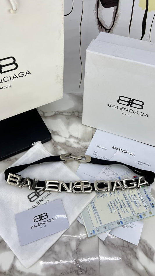 Balenciaga Logo Typo Webbing Belt / Balenciaga Typo Buckle Belt.