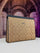 Coach Signature Canvas Structured Pouch / Clutch Bag