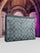 Coach Signature Canvas Structured Pouch / Clutch Bag