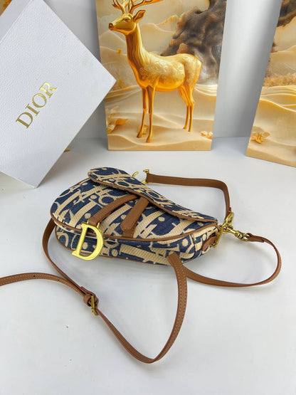 Dior Saddle Bag (Denim Oblique Jacquard)
