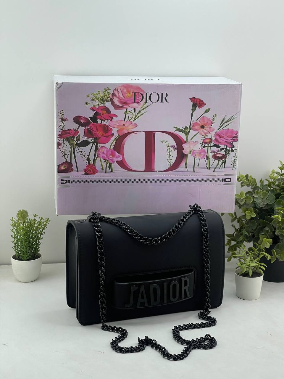 J'Adior Flap Bag with Chain