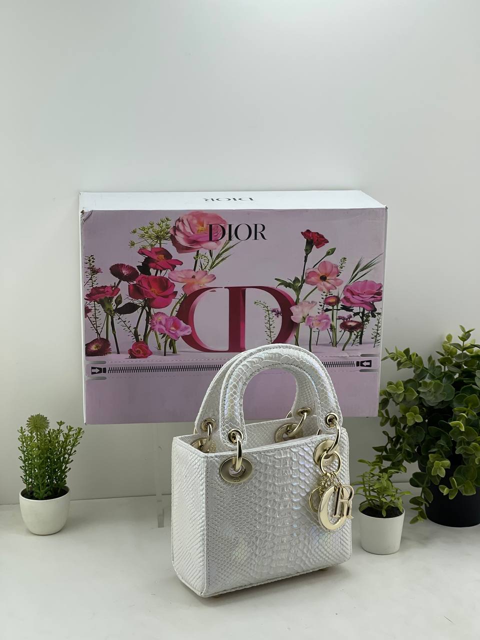 Lady Dior Mini Bag (Python / Snakeskin Texture Edition)