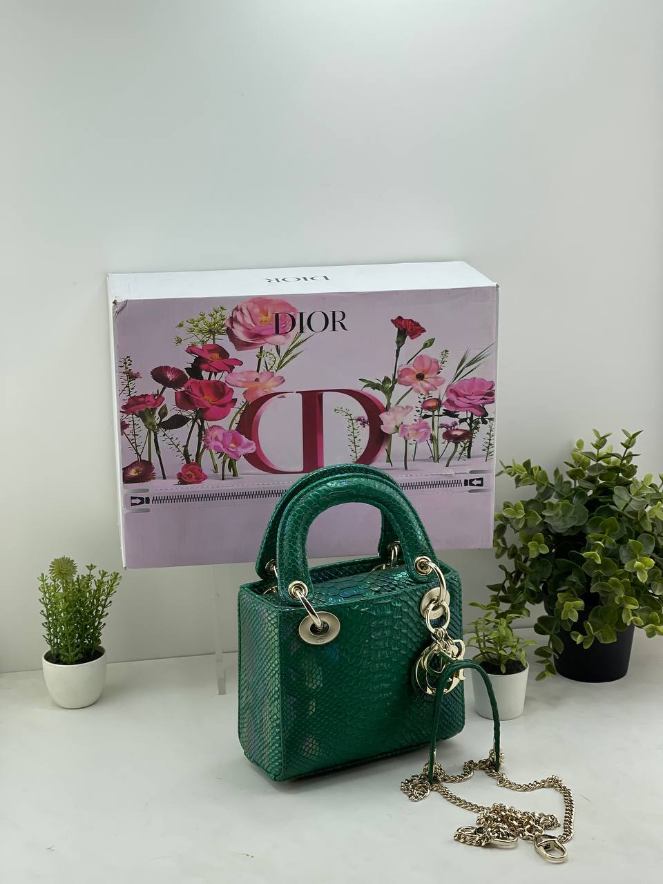 Lady Dior Mini Bag (Python / Snakeskin Texture Edition)