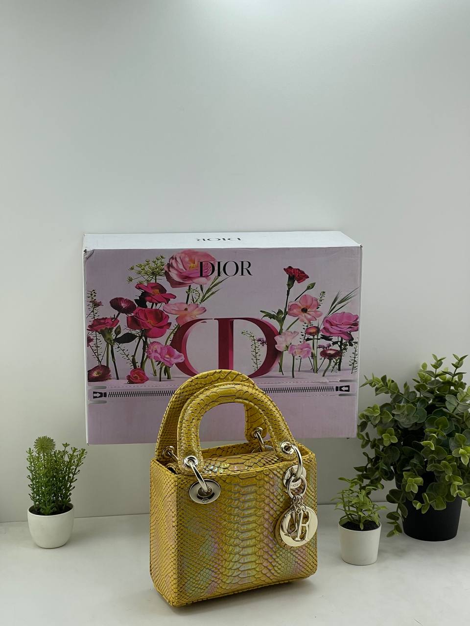 Lady Dior Mini Bag (Python / Snakeskin Texture Edition)