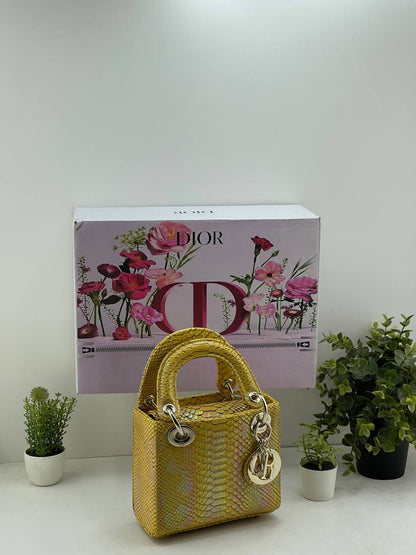 Lady Dior Mini Bag (Python / Snakeskin Texture Edition)