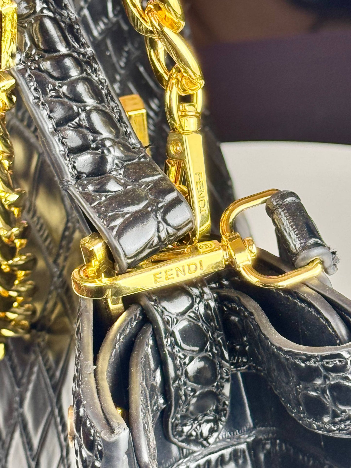 Fendi Peekaboo ISeeU (Croc-Embossed Edition)