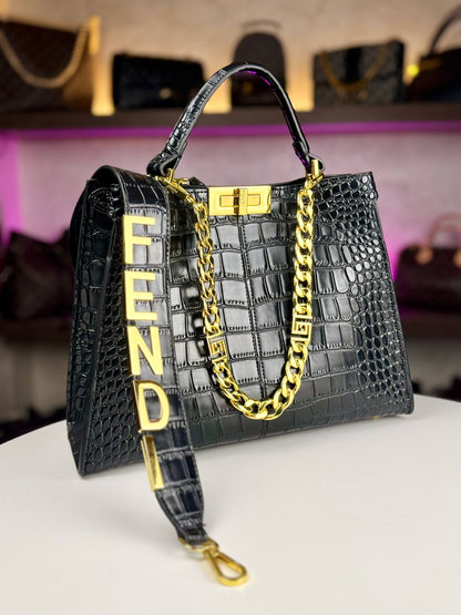 Fendi Peekaboo ISeeU (Croc-Embossed Edition)