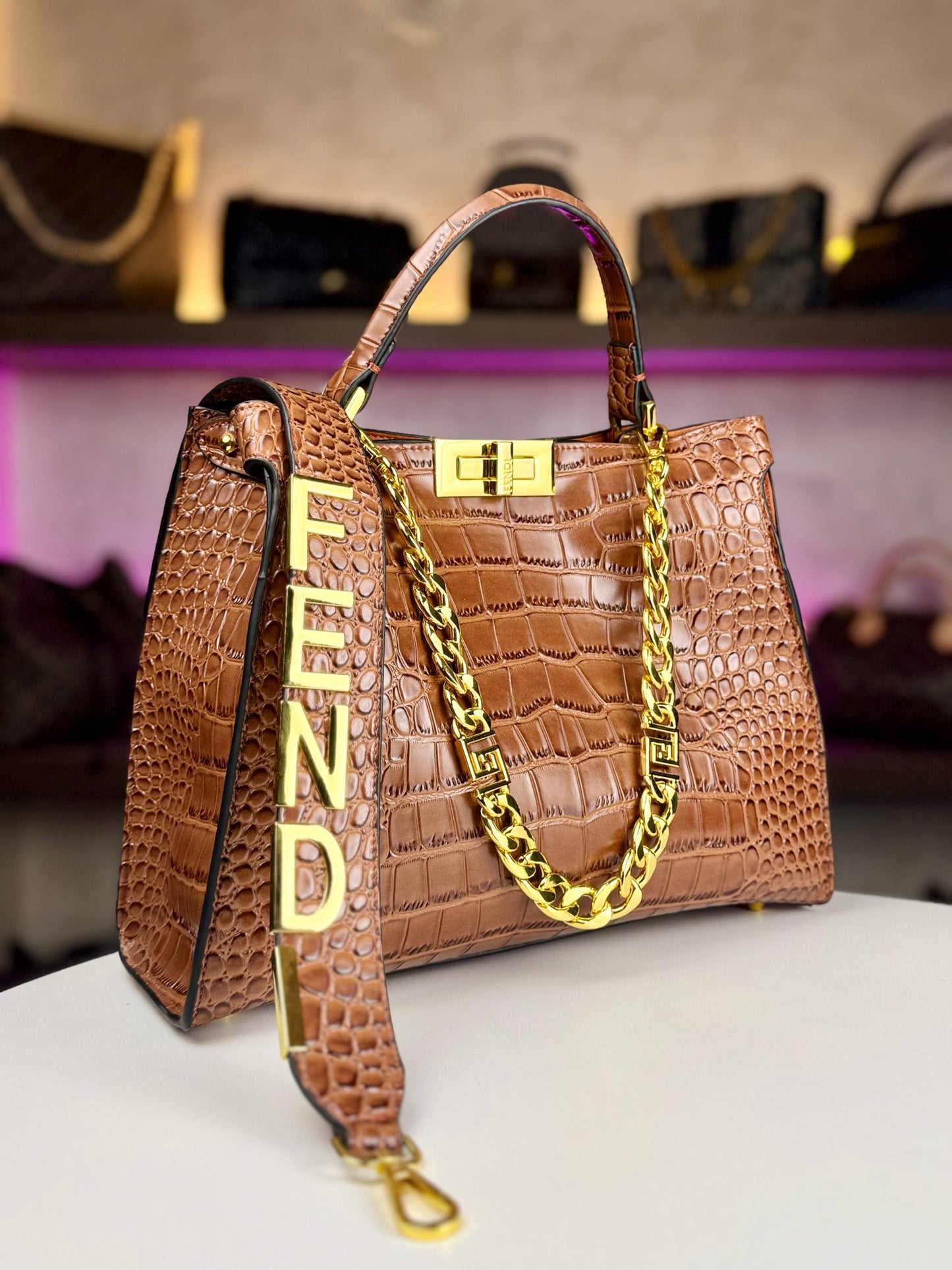 Fendi Peekaboo ISeeU (Croc-Embossed Edition)