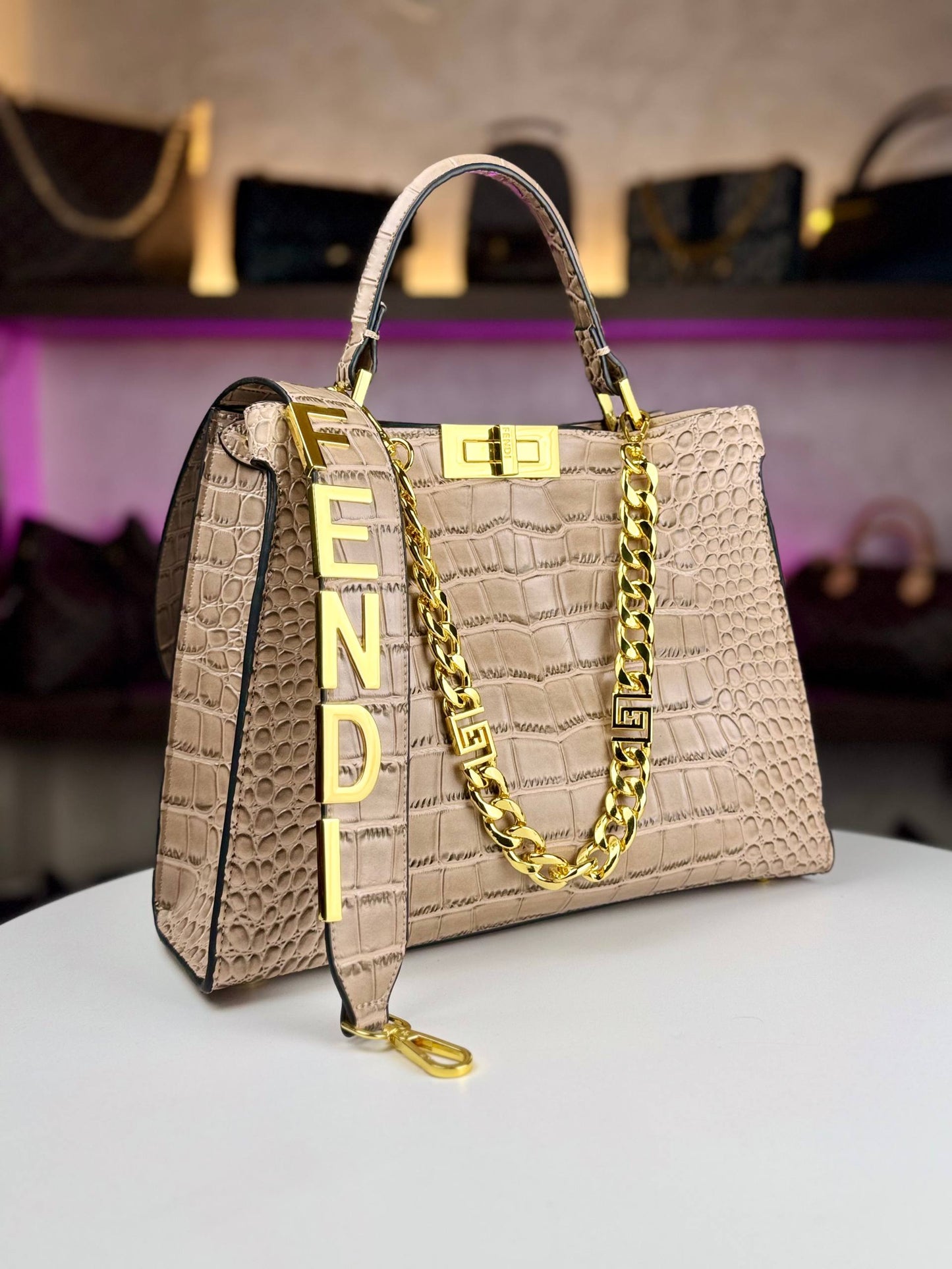 Fendi Peekaboo ISeeU (Croc-Embossed Edition)