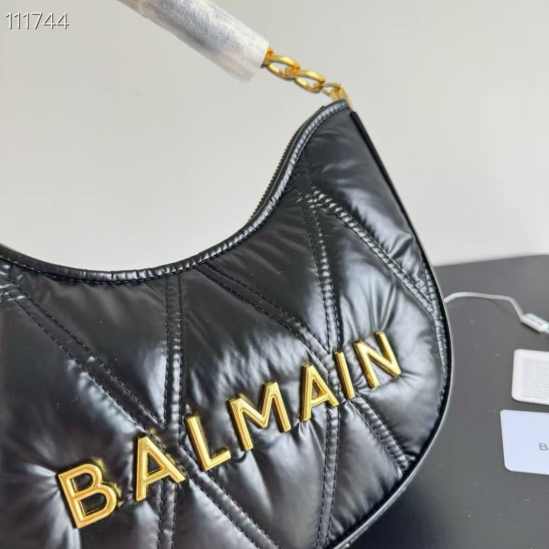 Balmain quiltd crescent bag