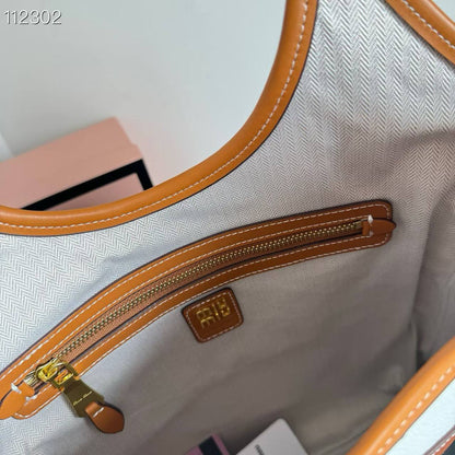 Miu Miu Patchwork Leather & Suede Tote Bag