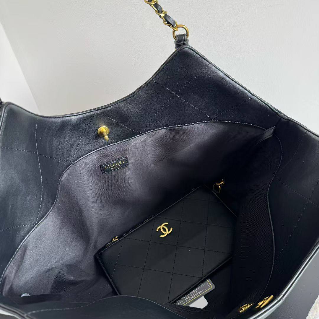 Chanel Large Quilted Shopping Tote Bag (with Matching Removable Pouch)