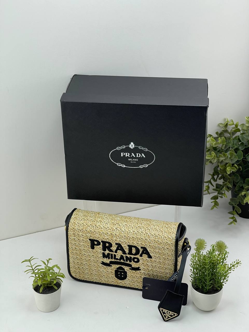 Prada Milano Raffia