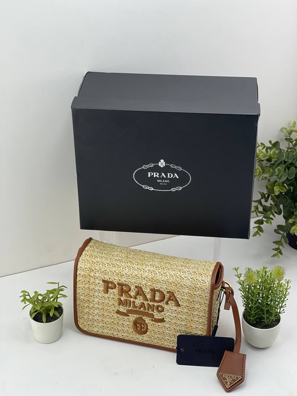 Prada Milano Raffia