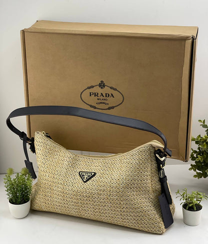 Prada Raffia Shoulder Bag