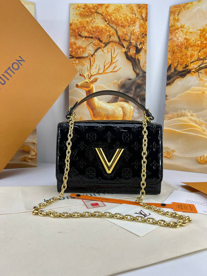 Louis Vuitton Twist Top Handle (Monogram Vernis Leather)